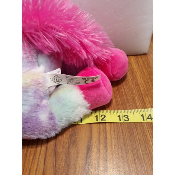 The Petting Zoo Unicorn Blue multiple colors stuffed Plush 12” Glitter Eyes - Picture 4 of 9